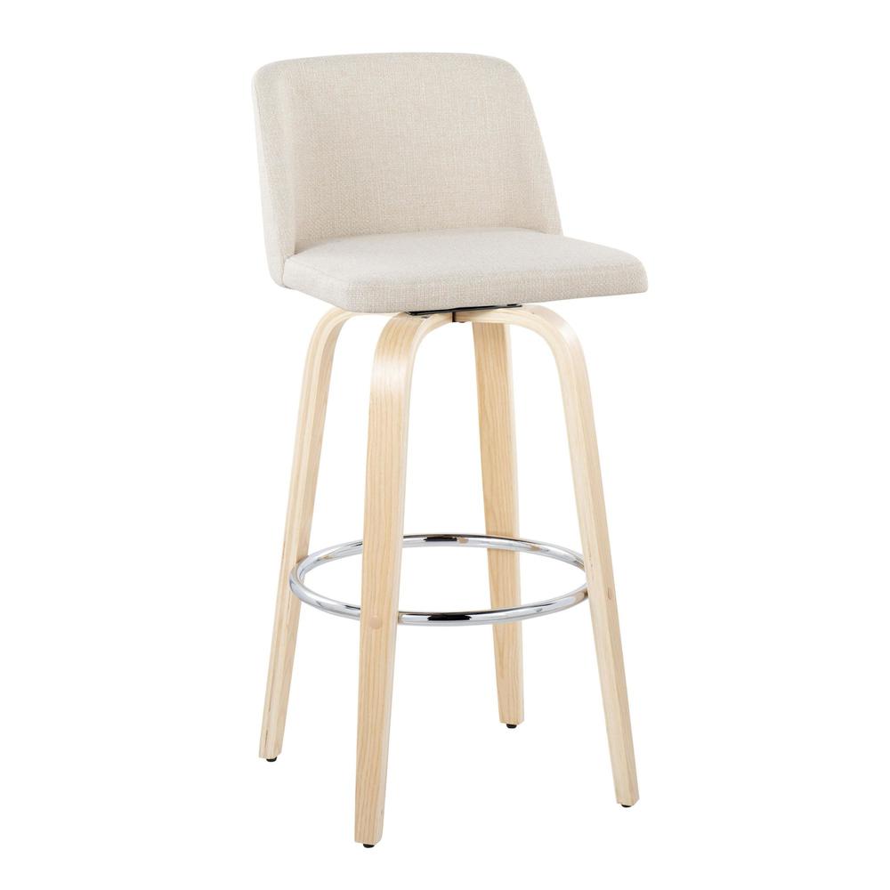 Brown Toriano 30" Fixed-Height Barstool - Set of 2. Picture 2