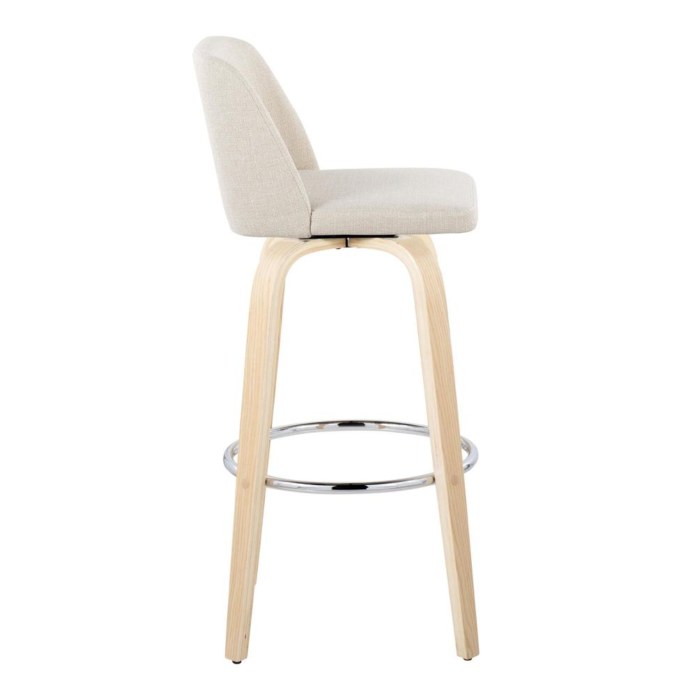 Brown Toriano 30" Fixed-Height Barstool - Set of 2. Picture 3