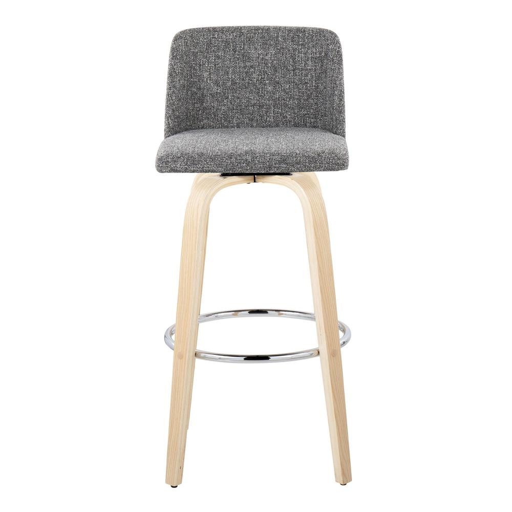 Brown Toriano 30" Fixed-Height Barstool - Set of 2. Picture 6