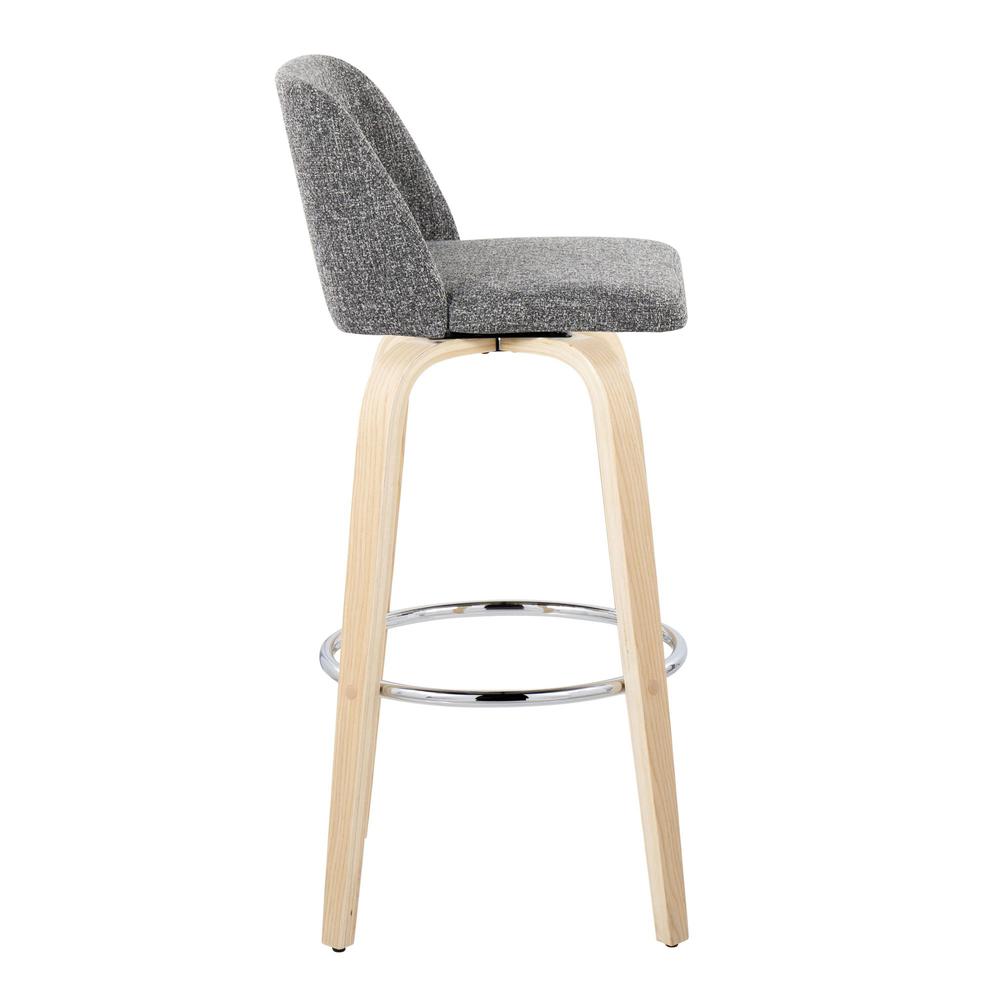 Brown Toriano 30" Fixed-Height Barstool - Set of 2. Picture 3