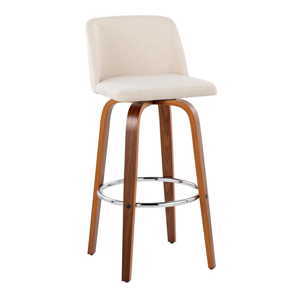 Brown Toriano 30" Fixed-Height Barstool - Set of 2. Picture 2