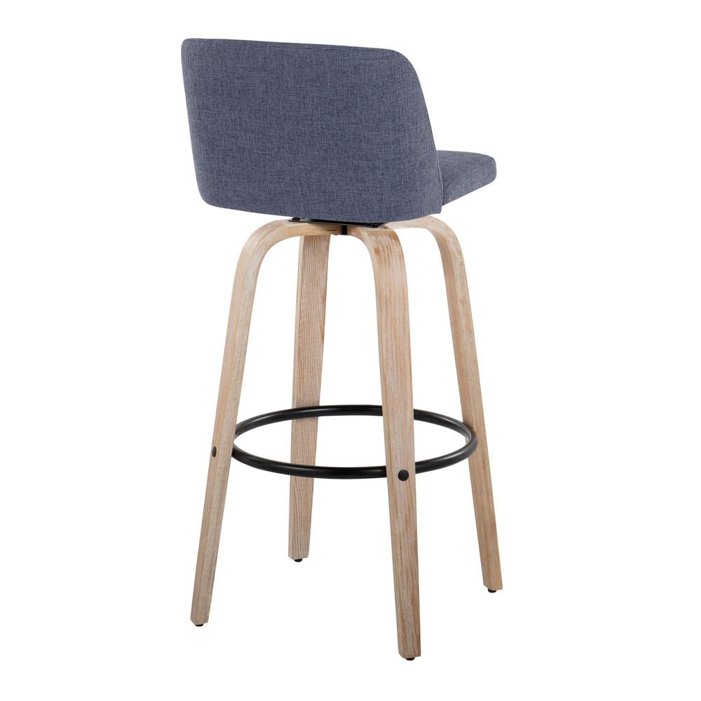 Blue Toriano 30" Fixed-Height Barstool - Set of 2. Picture 2