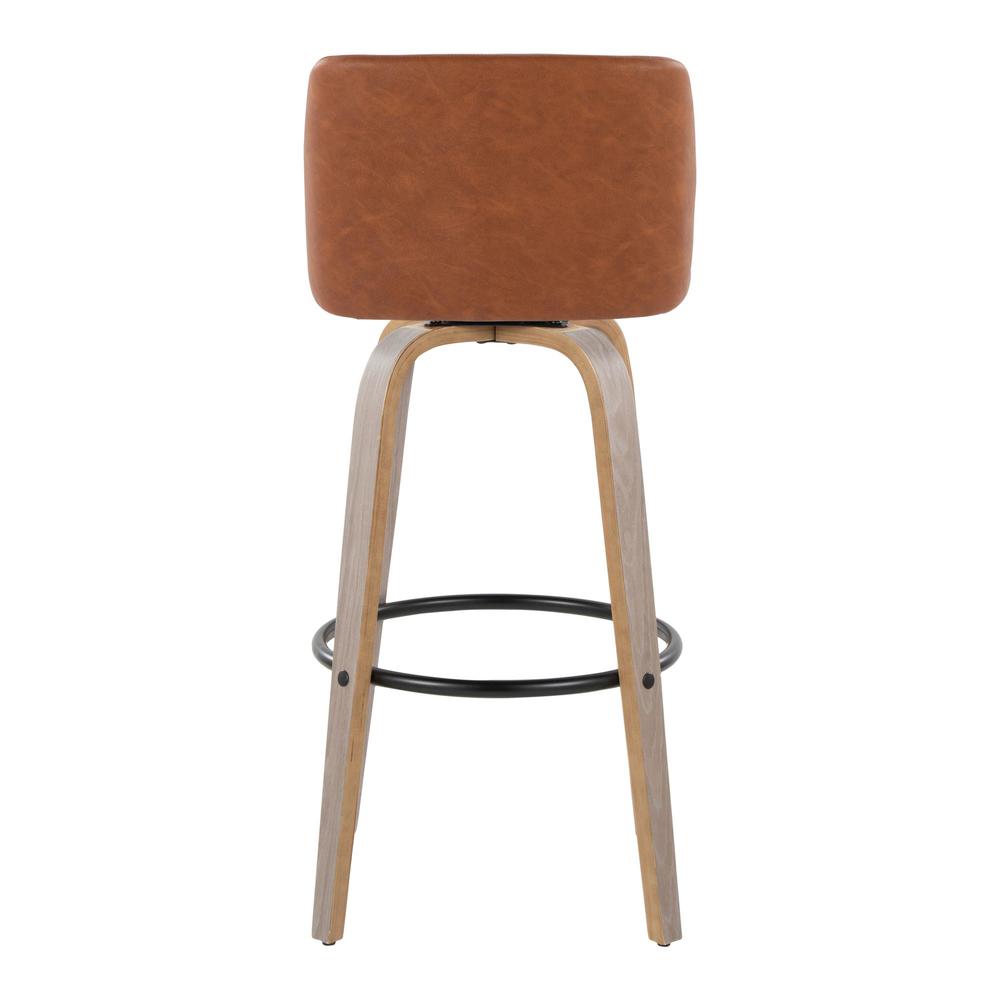 Black Toriano 30" Fixed-Height Barstool - Set of 2. Picture 5