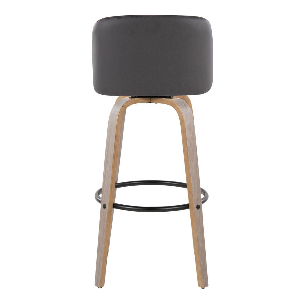 Black Toriano 30" Fixed-Height Barstool - Set of 2. Picture 5
