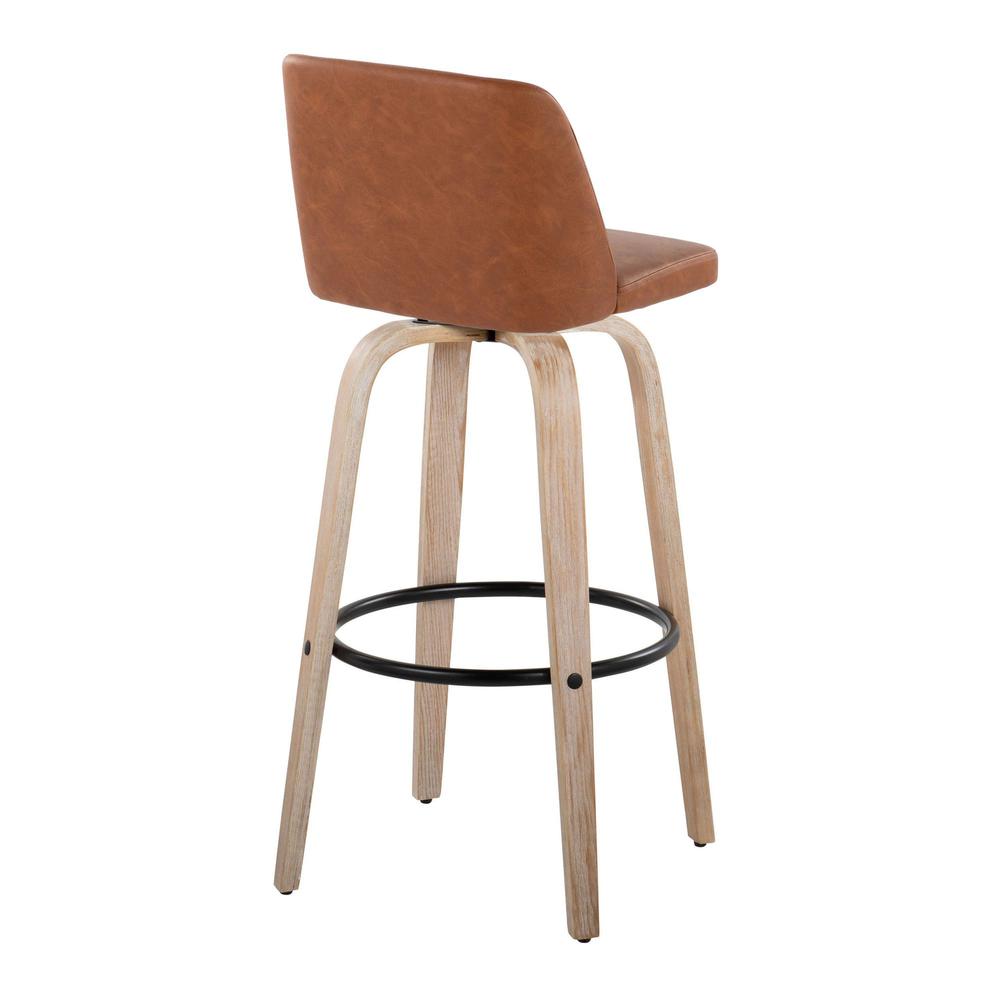 Beige Toriano 30" Fixed-Height Barstool - Set of 2. Picture 4