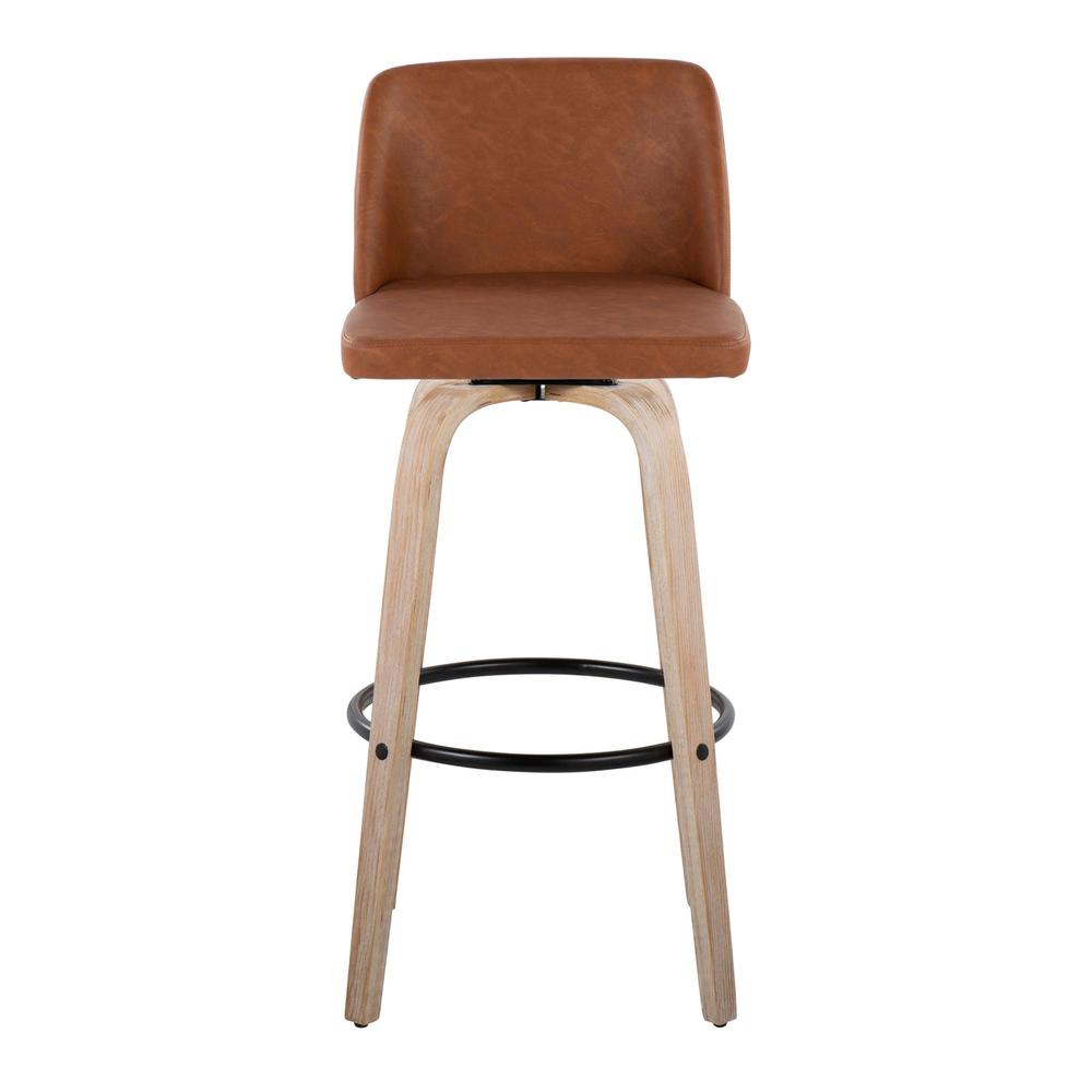 Beige Toriano 30" Fixed-Height Barstool - Set of 2. Picture 6