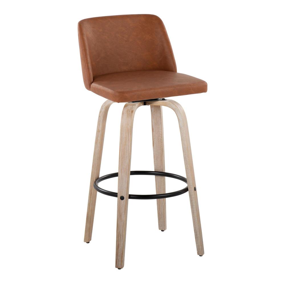 Beige Toriano 30" Fixed-Height Barstool - Set of 2. Picture 2