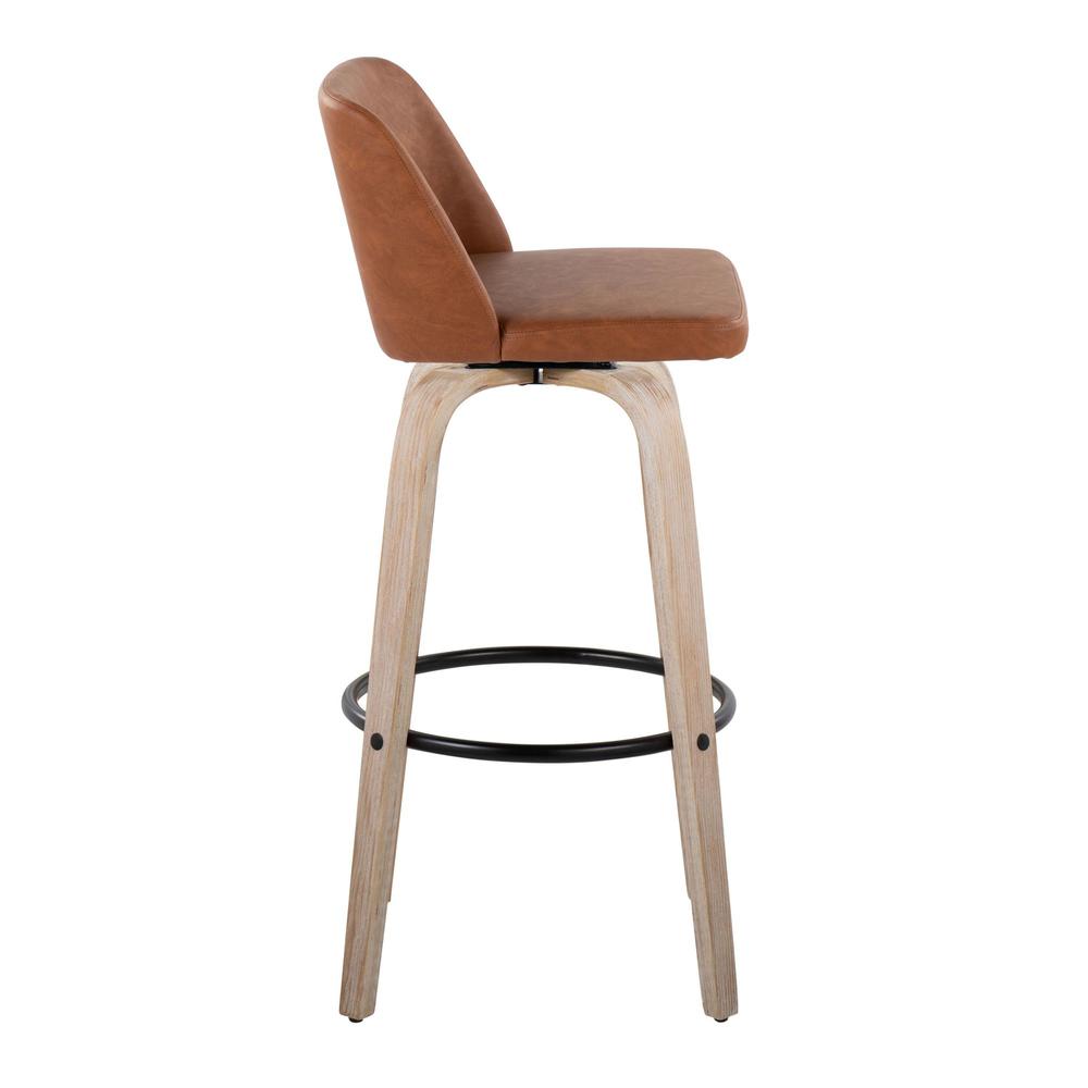 Beige Toriano 30" Fixed-Height Barstool - Set of 2. Picture 3