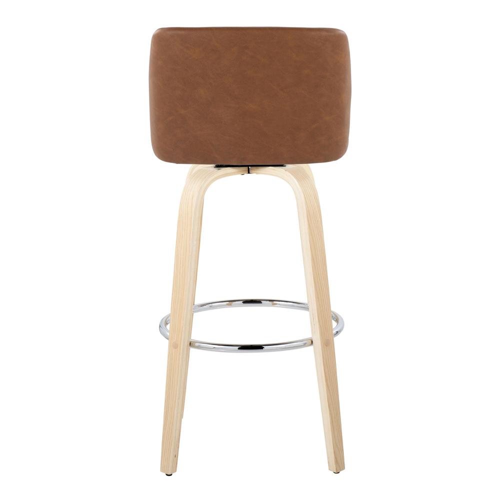 Brown Toriano 30" Fixed-Height Barstool - Set of 2. Picture 5