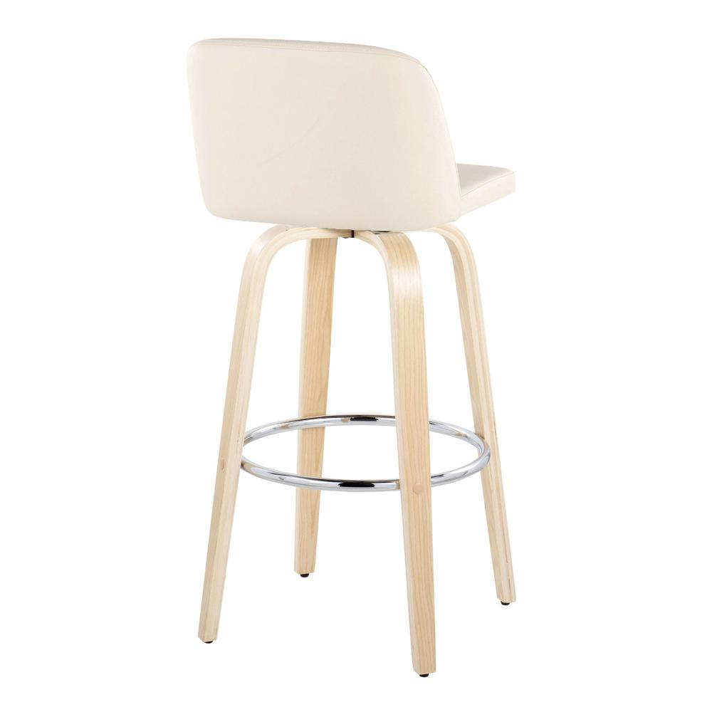 Brown Toriano 30" Fixed-Height Barstool - Set of 2. Picture 4