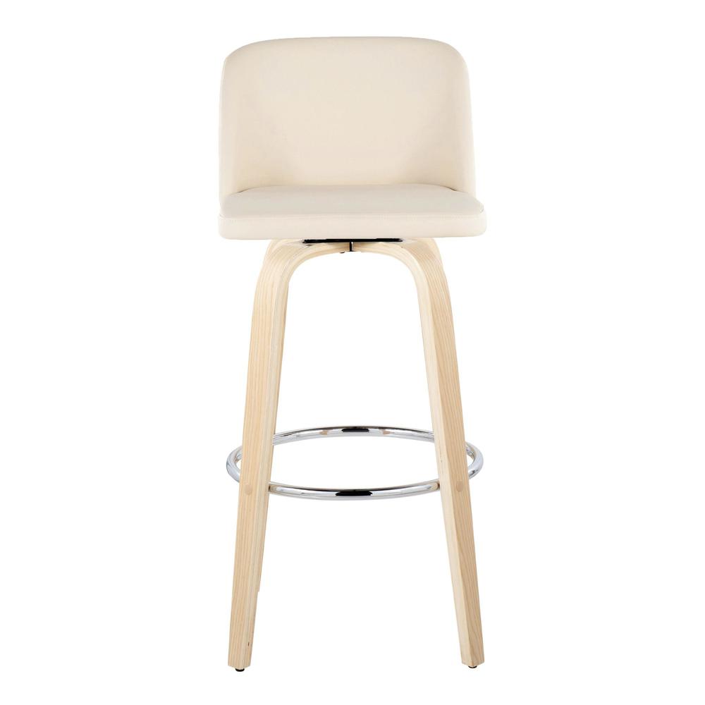 Brown Toriano 30" Fixed-Height Barstool - Set of 2. Picture 6