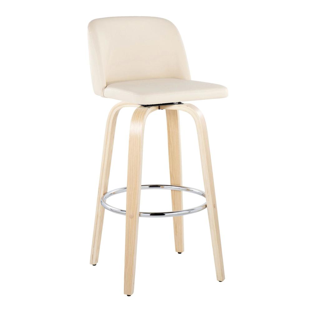 Brown Toriano 30" Fixed-Height Barstool - Set of 2. Picture 2