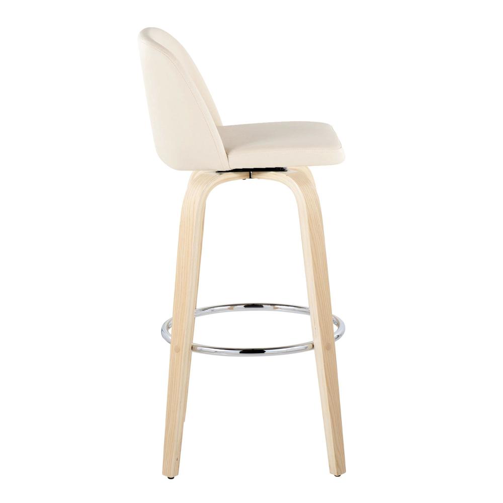 Brown Toriano 30" Fixed-Height Barstool - Set of 2. Picture 3