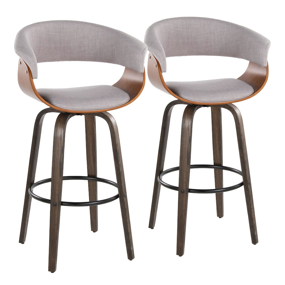 Vintage Mod 30" Fixed-Height Barstool - Set of 2. Picture 1