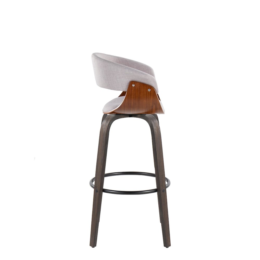 Vintage Mod 30" Fixed-Height Barstool - Set of 2. Picture 3