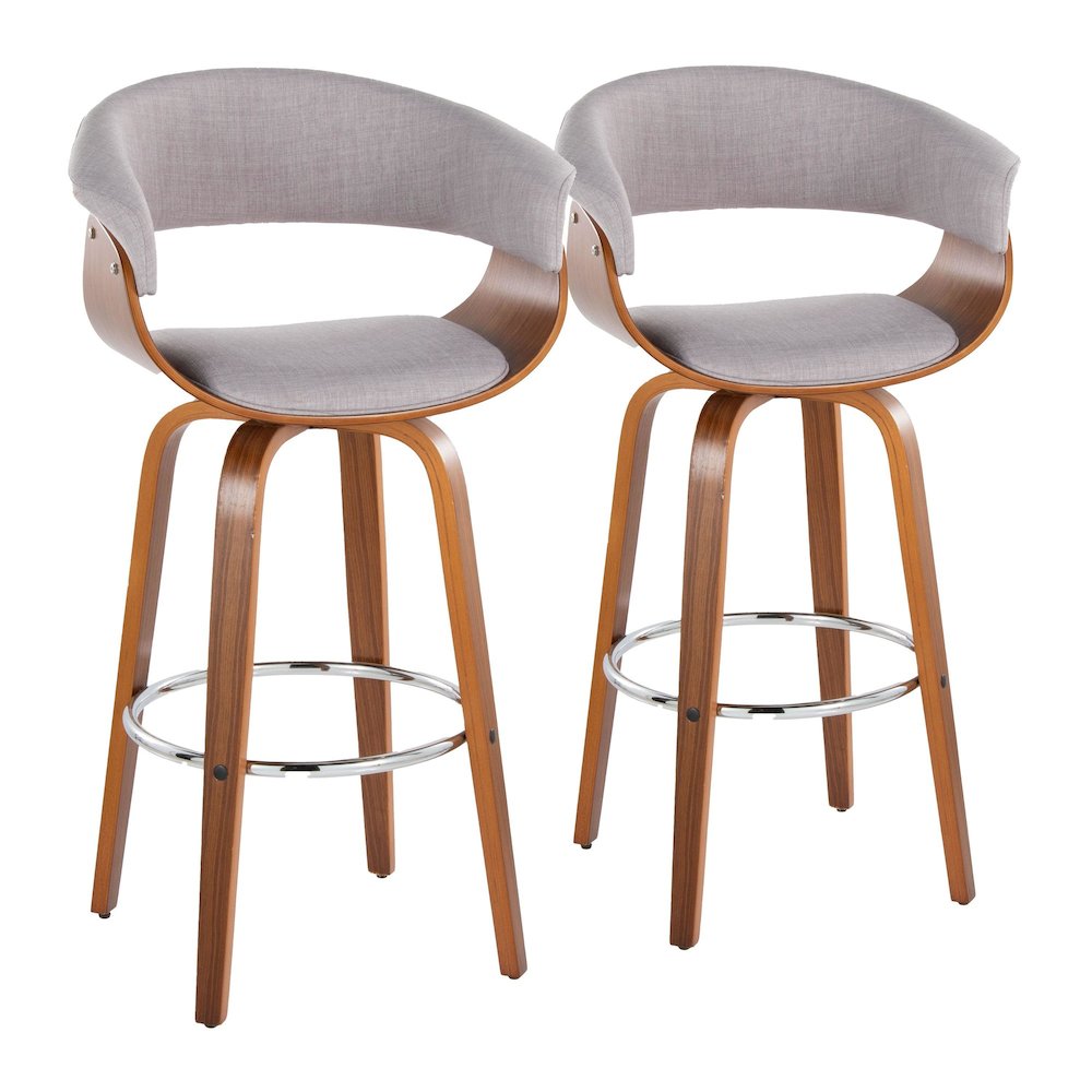 Vintage Mod 30" Fixed-Height Barstool - Set of 2. Picture 1