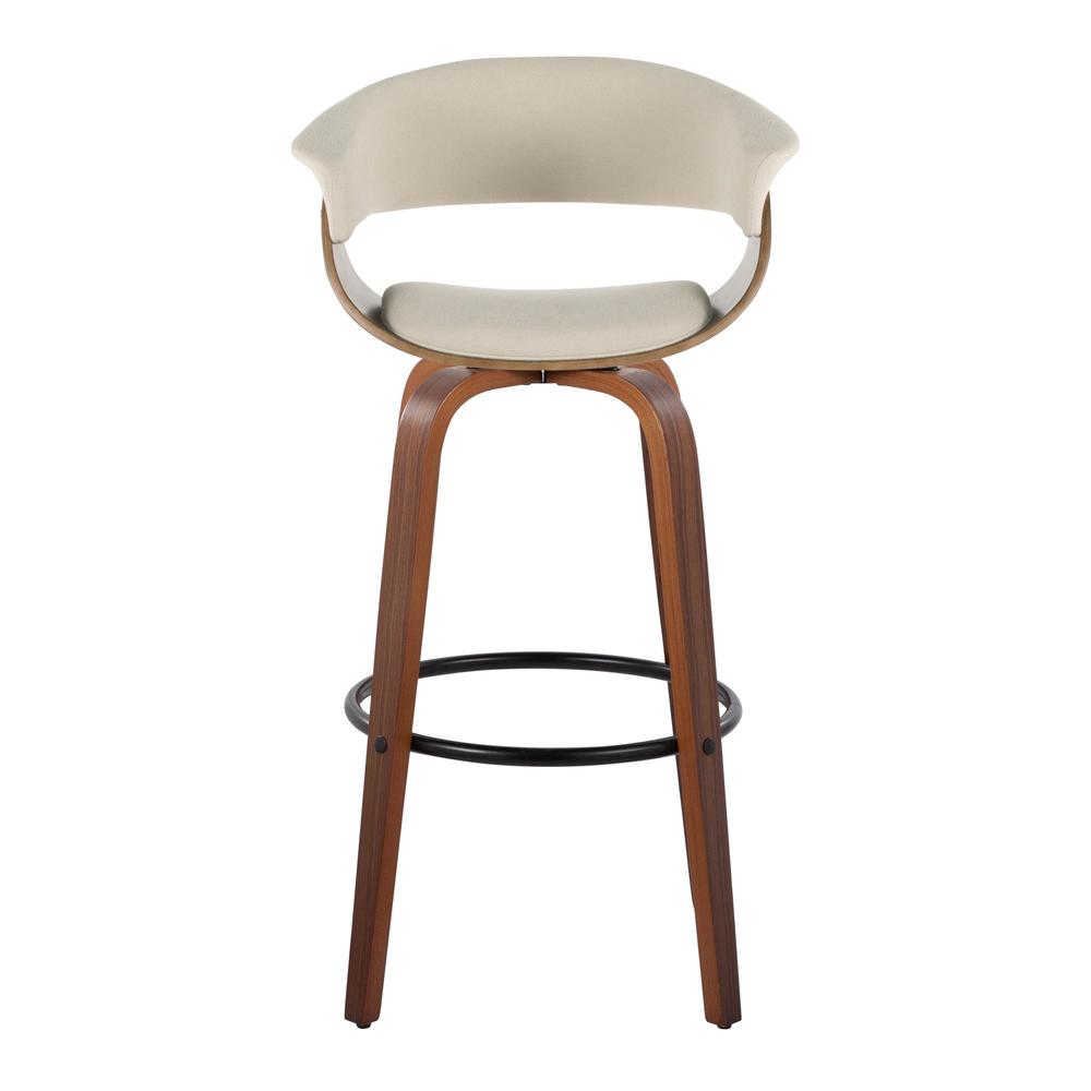 Beige Vintage Mod 30" Fixed-Height Barstool - Set of 2. Picture 6