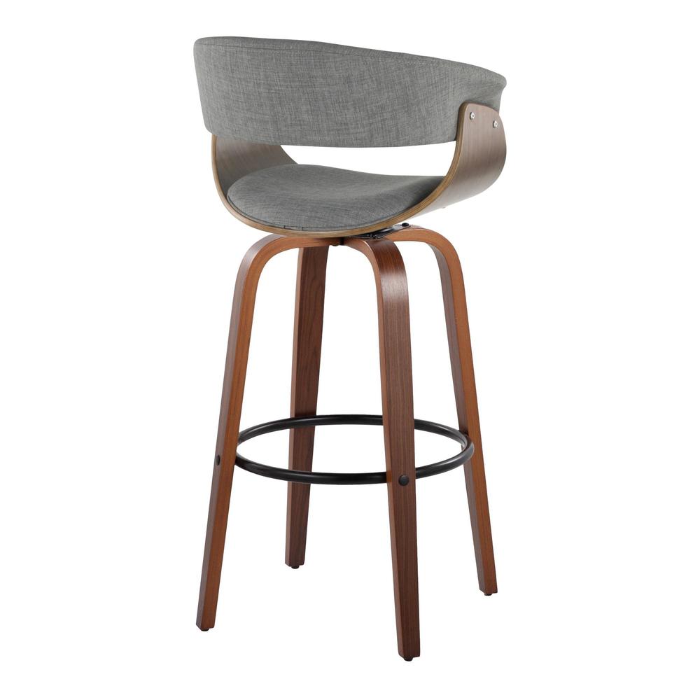 Grey Vintage Mod 30" Fixed-Height Barstool - Set of 2. Picture 4