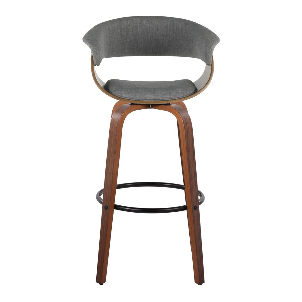 Grey Vintage Mod 30" Fixed-Height Barstool - Set of 2. Picture 6