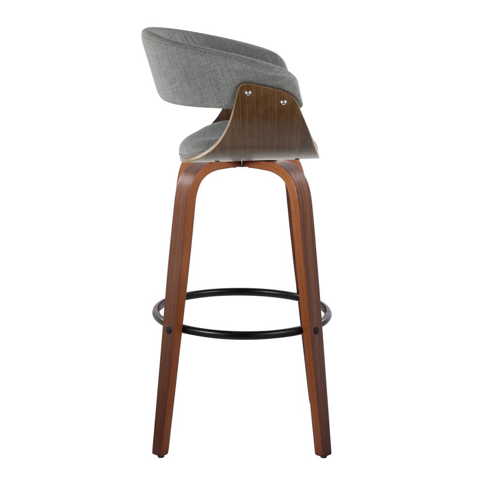 Grey Vintage Mod 30" Fixed-Height Barstool - Set of 2. Picture 3