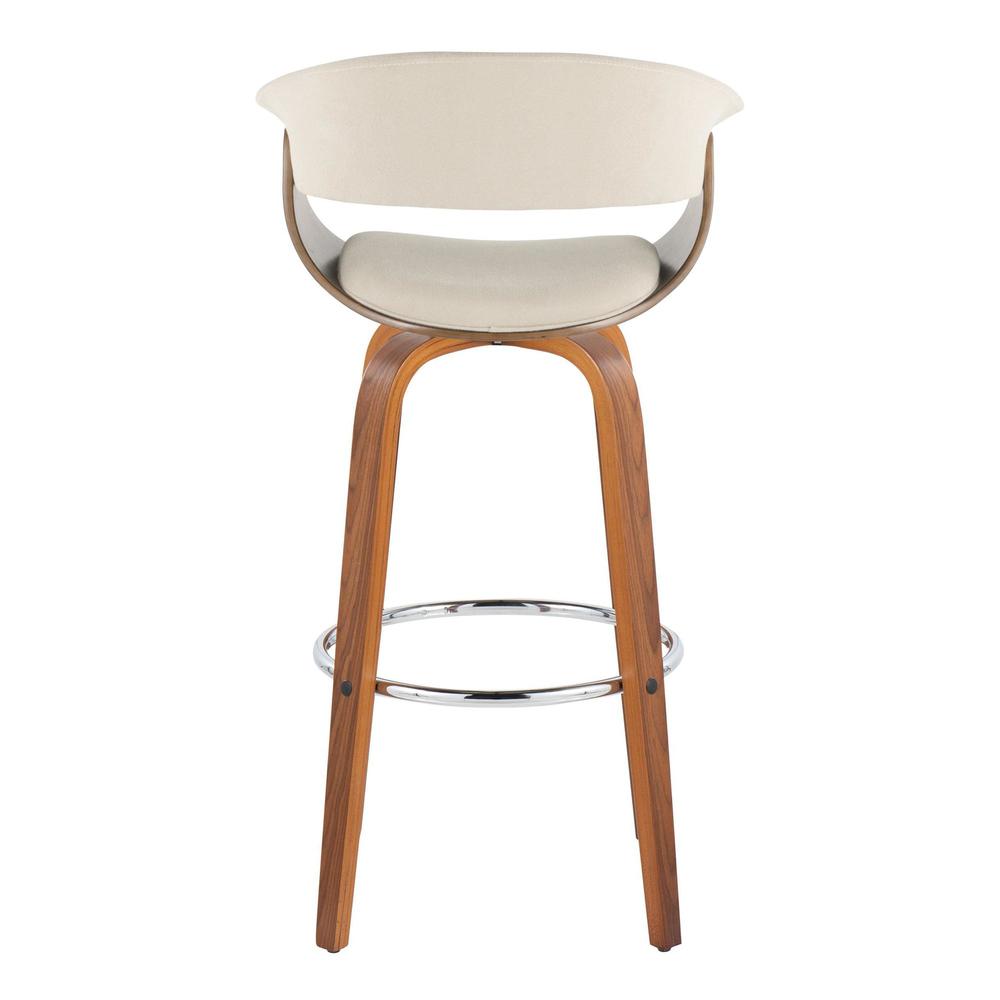 Beige Vintage Mod 30" Fixed-Height Barstool - Set of 2. Picture 5