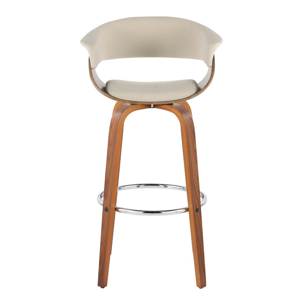 Beige Vintage Mod 30" Fixed-Height Barstool - Set of 2. Picture 6