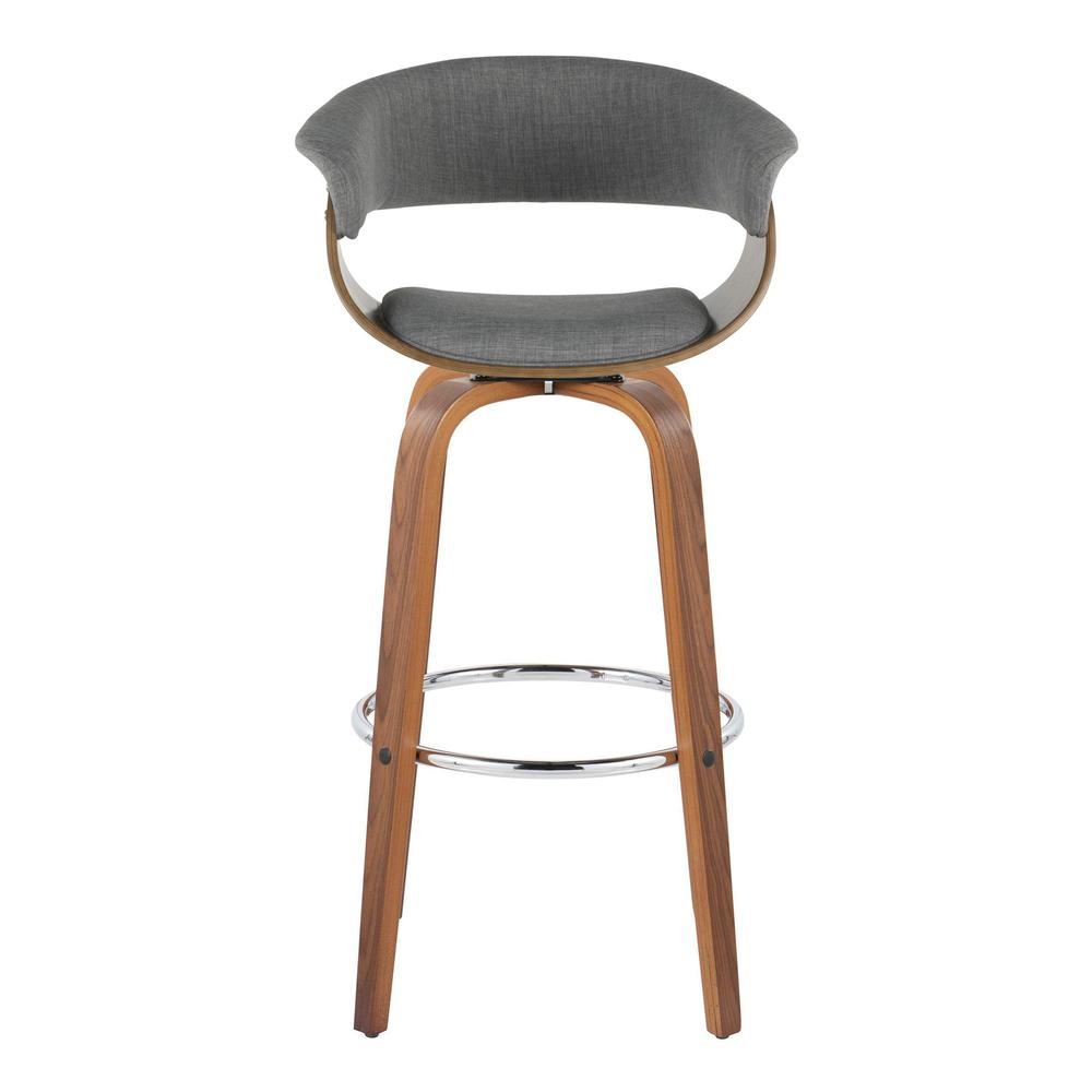 Grey Vintage Mod 30" Fixed-Height Barstool - Set of 2. Picture 6