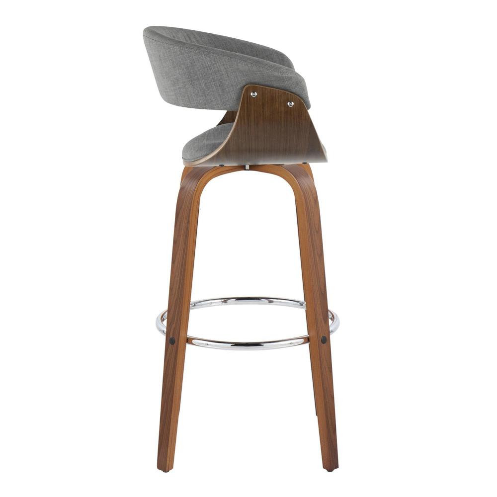 Grey Vintage Mod 30" Fixed-Height Barstool - Set of 2. Picture 3