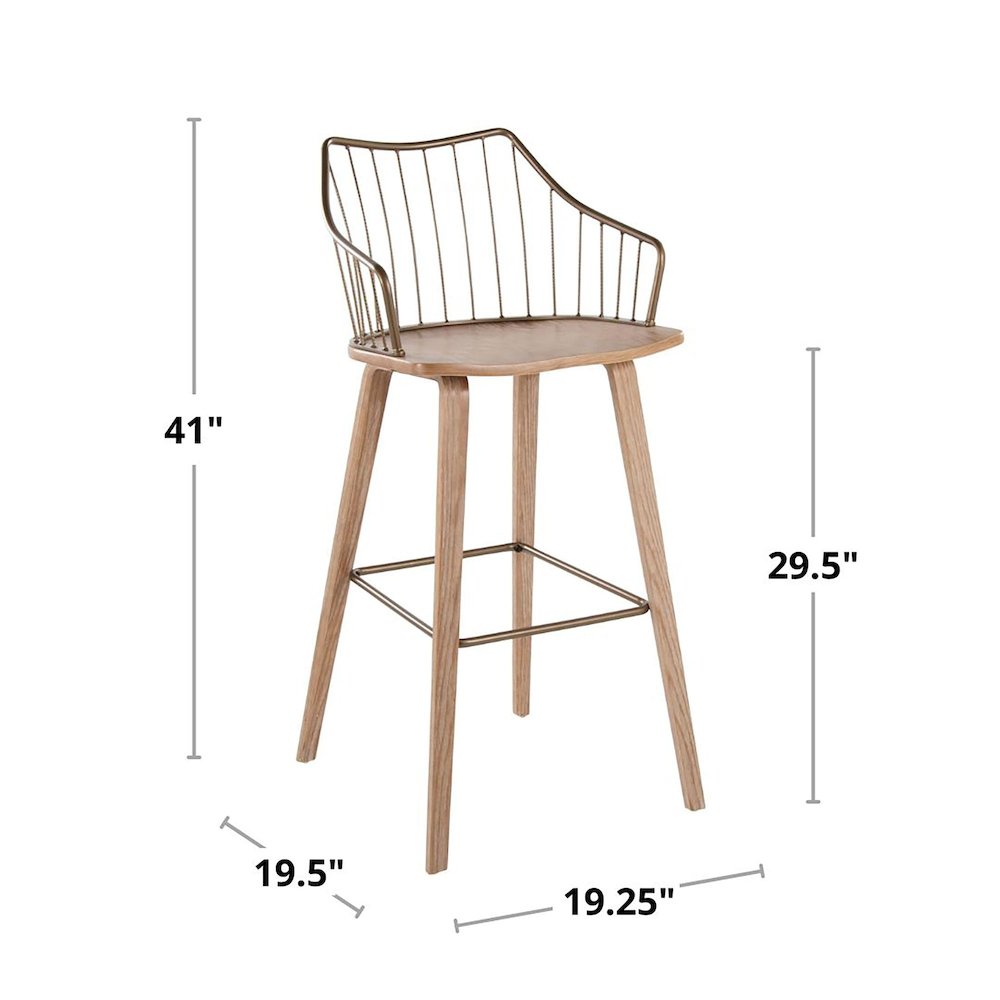 Winston 30" Fixed-Height Barstool. Picture 10