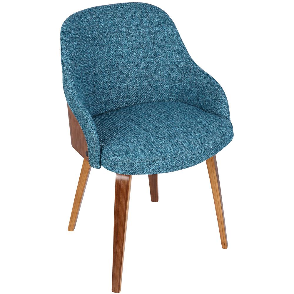 Walnut, Teal Bacci Chair. Picture 7