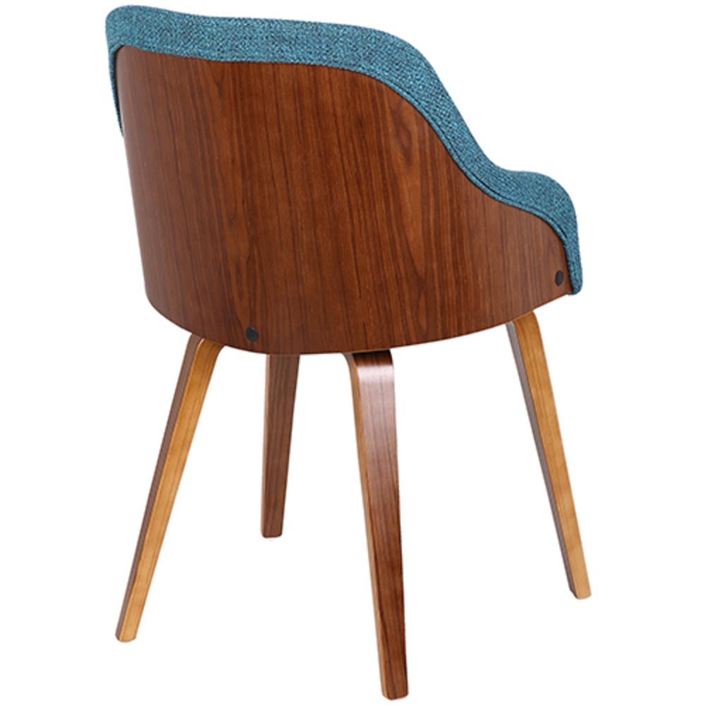 Walnut, Teal Bacci Chair. Picture 4