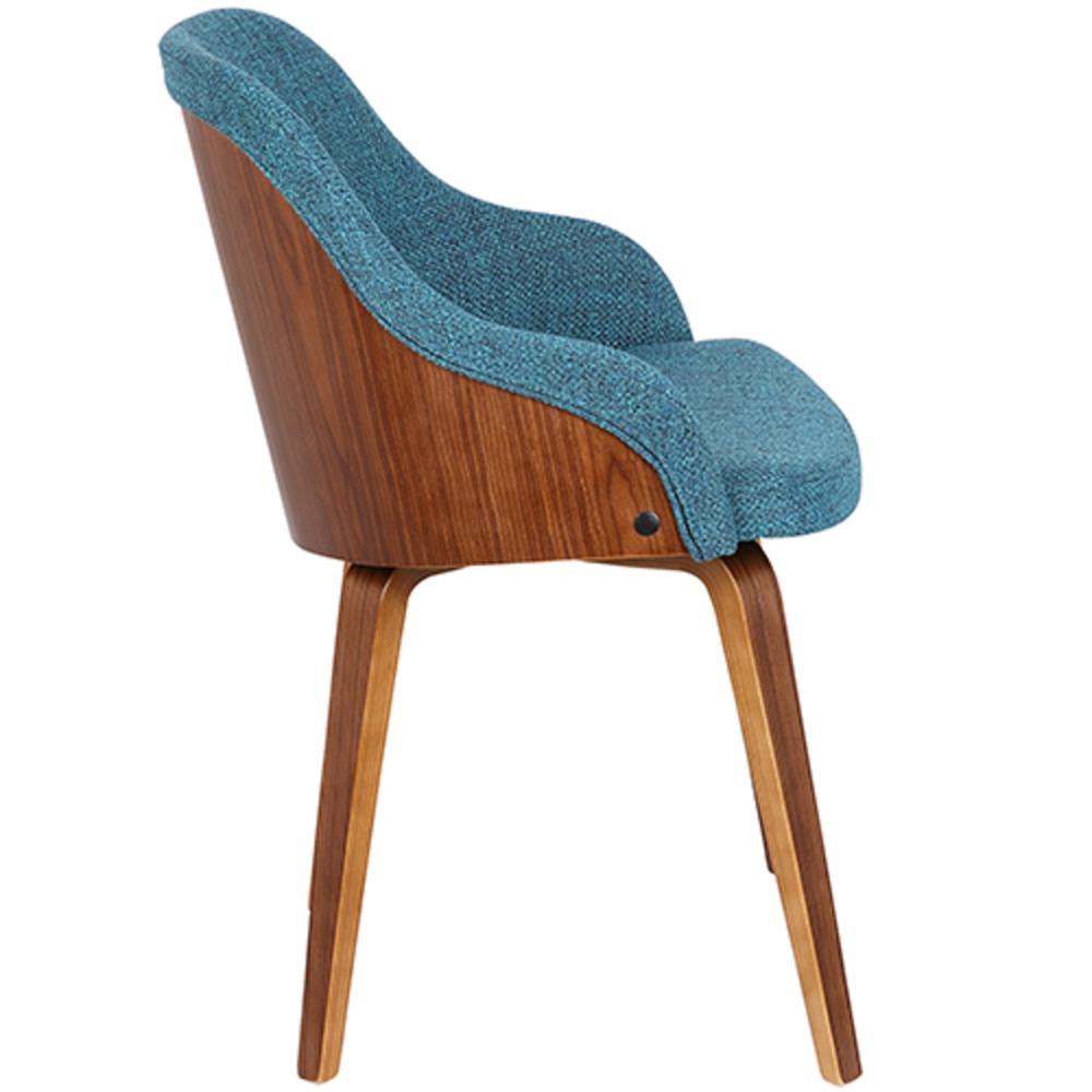 Walnut, Teal Bacci Chair. Picture 3