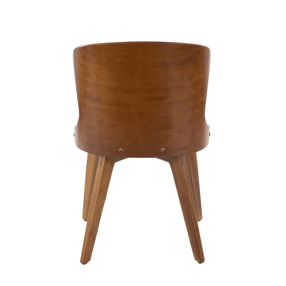 Walnut Bamboo, Black PU Bocello Chair. Picture 4