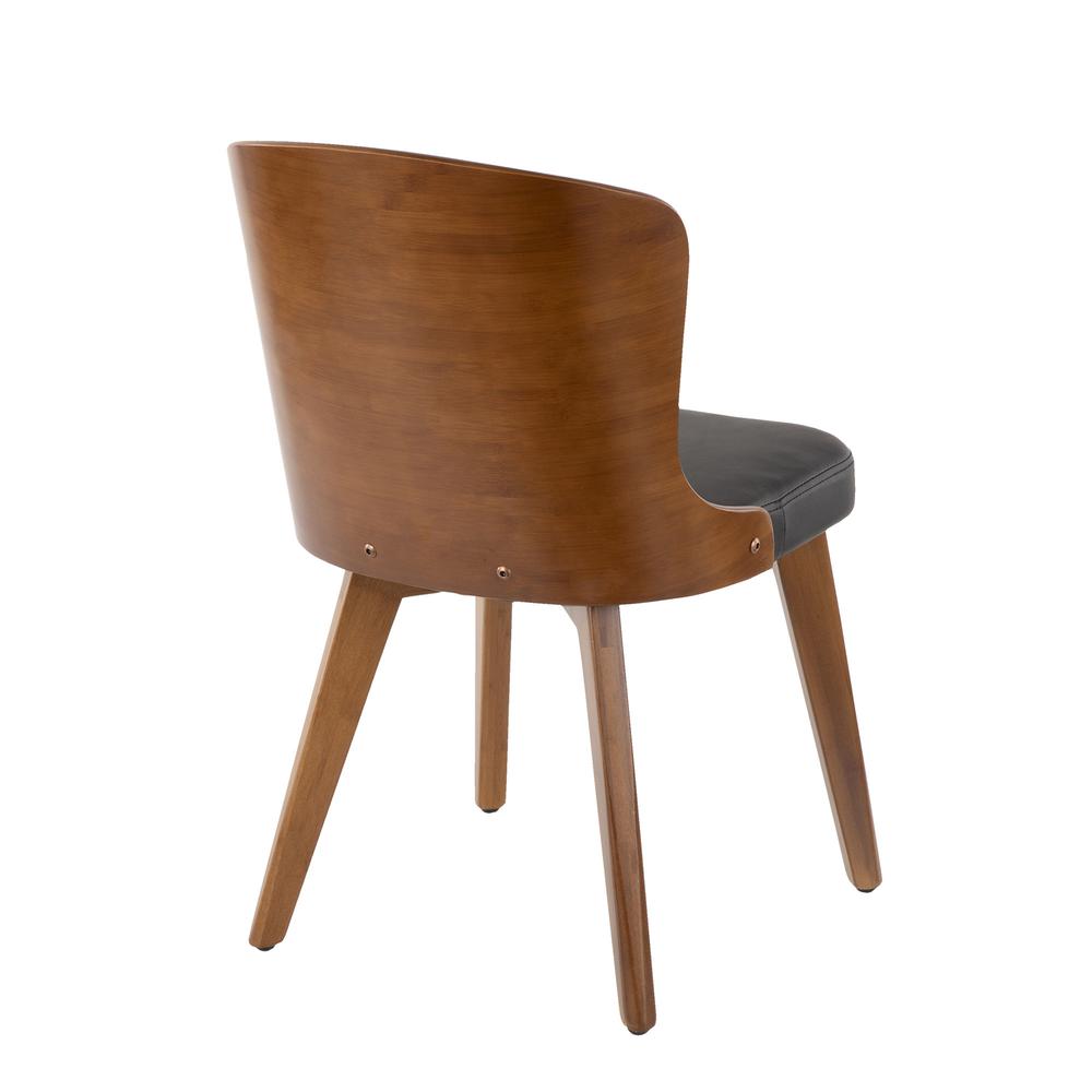 Walnut Bamboo, Black PU Bocello Chair. Picture 3