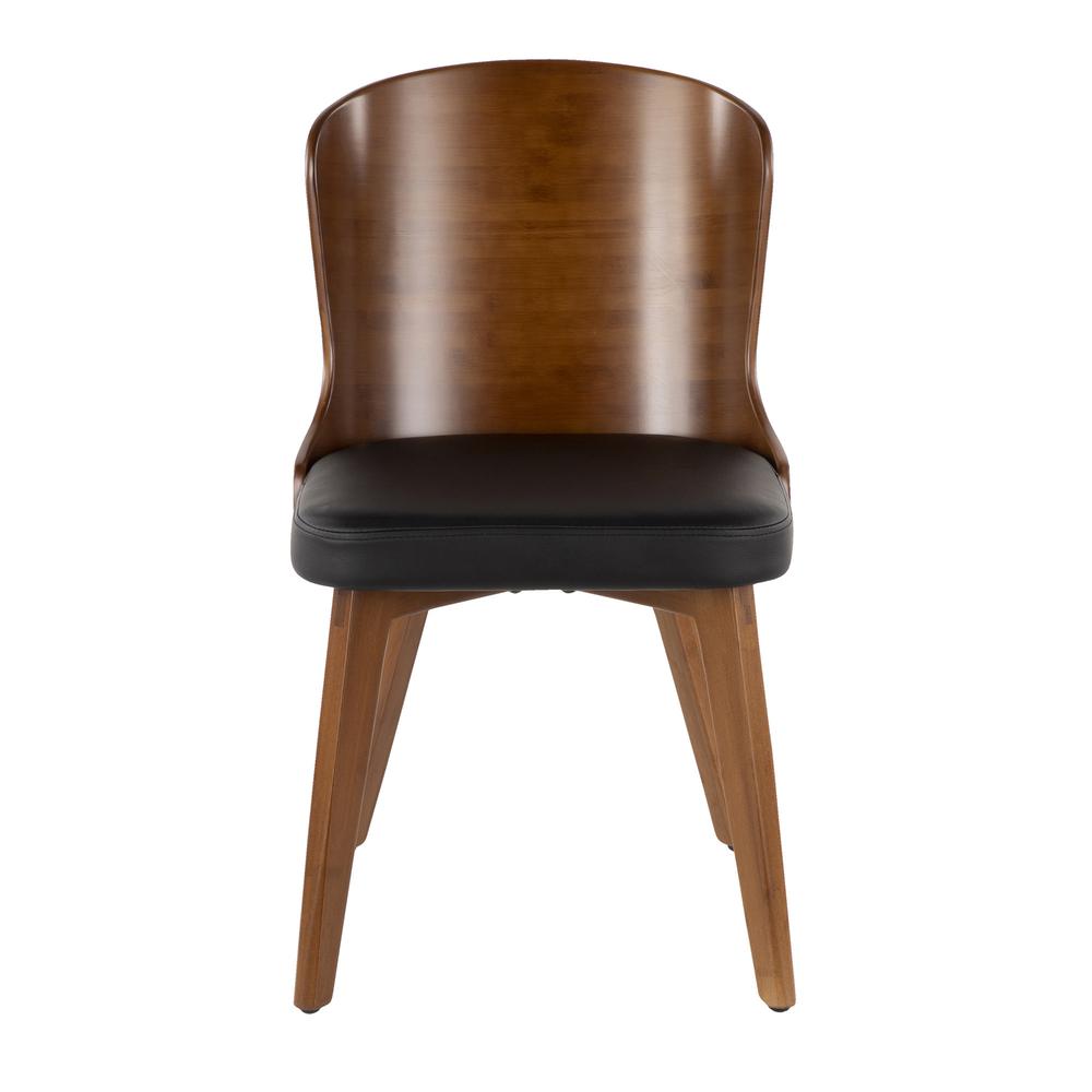 Walnut Bamboo, Black PU Bocello Chair. Picture 5