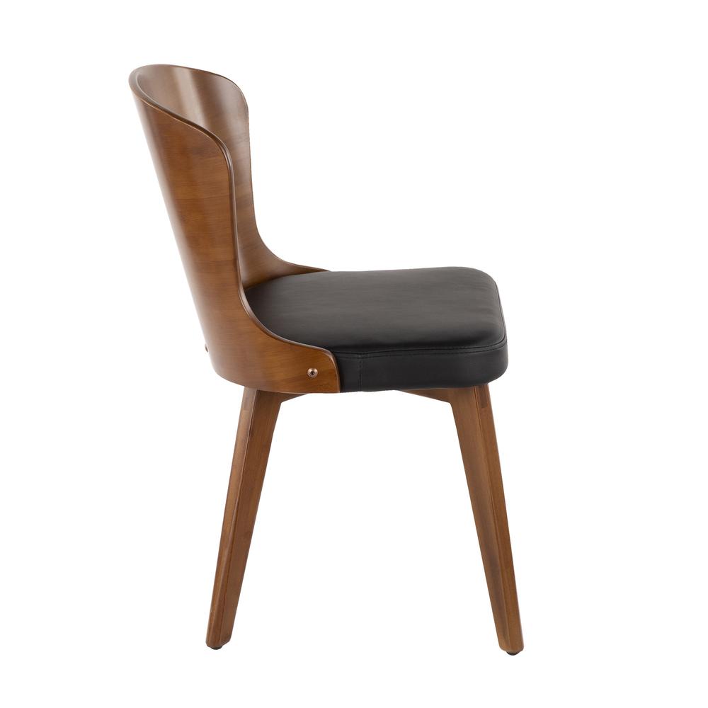 Walnut Bamboo, Black PU Bocello Chair. Picture 2