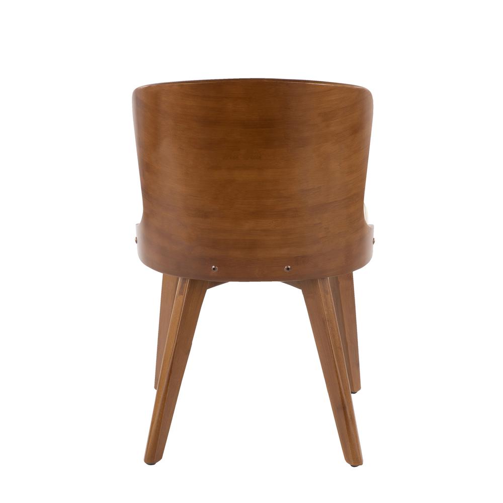 Walnut Bamboo, Cream PU Bocello Chair. Picture 4