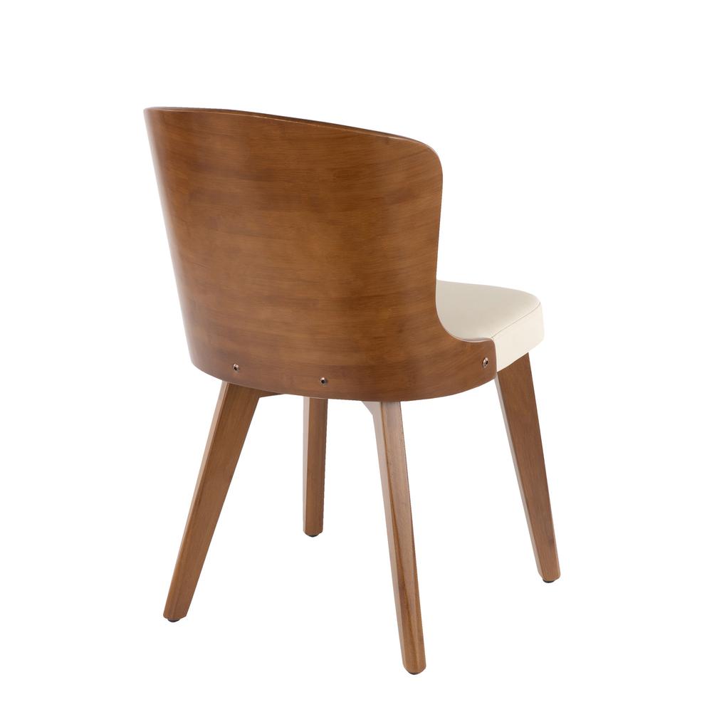 Walnut Bamboo, Cream PU Bocello Chair. Picture 3