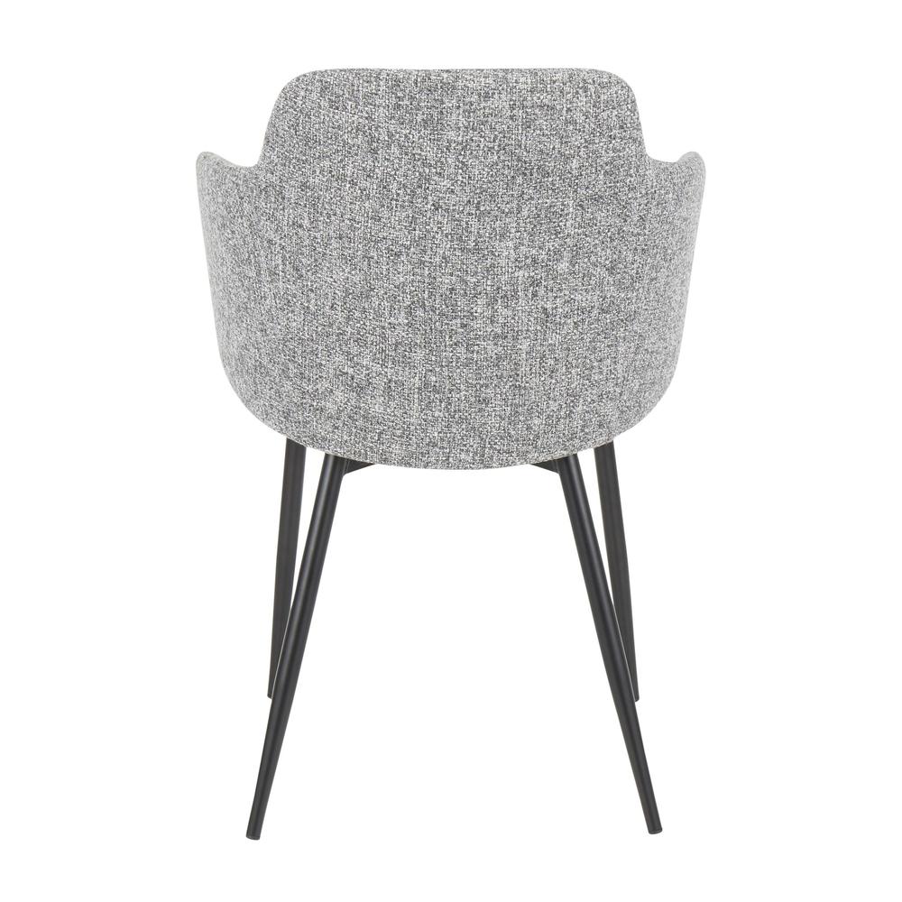 Black Metal, Grey Noise Fabric Boyne Chair. Picture 4