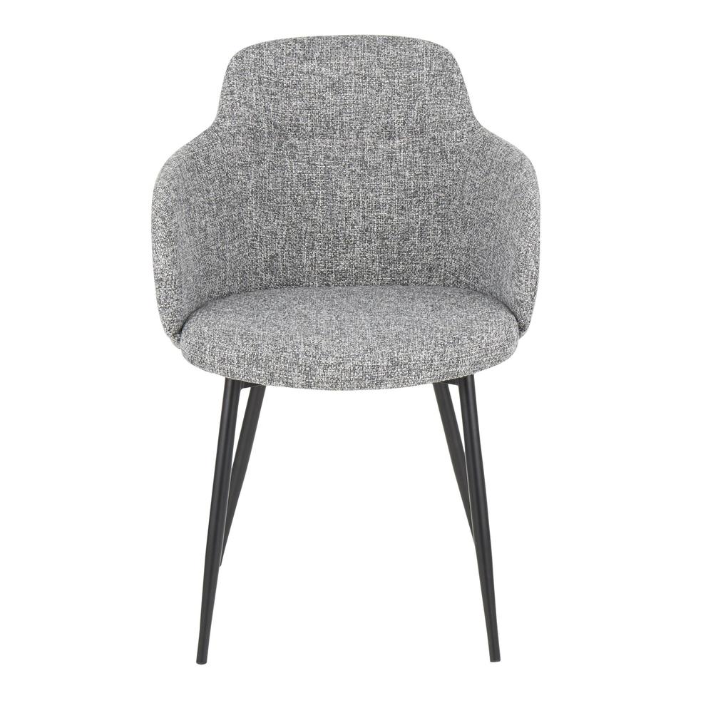 Black Metal, Grey Noise Fabric Boyne Chair. Picture 5
