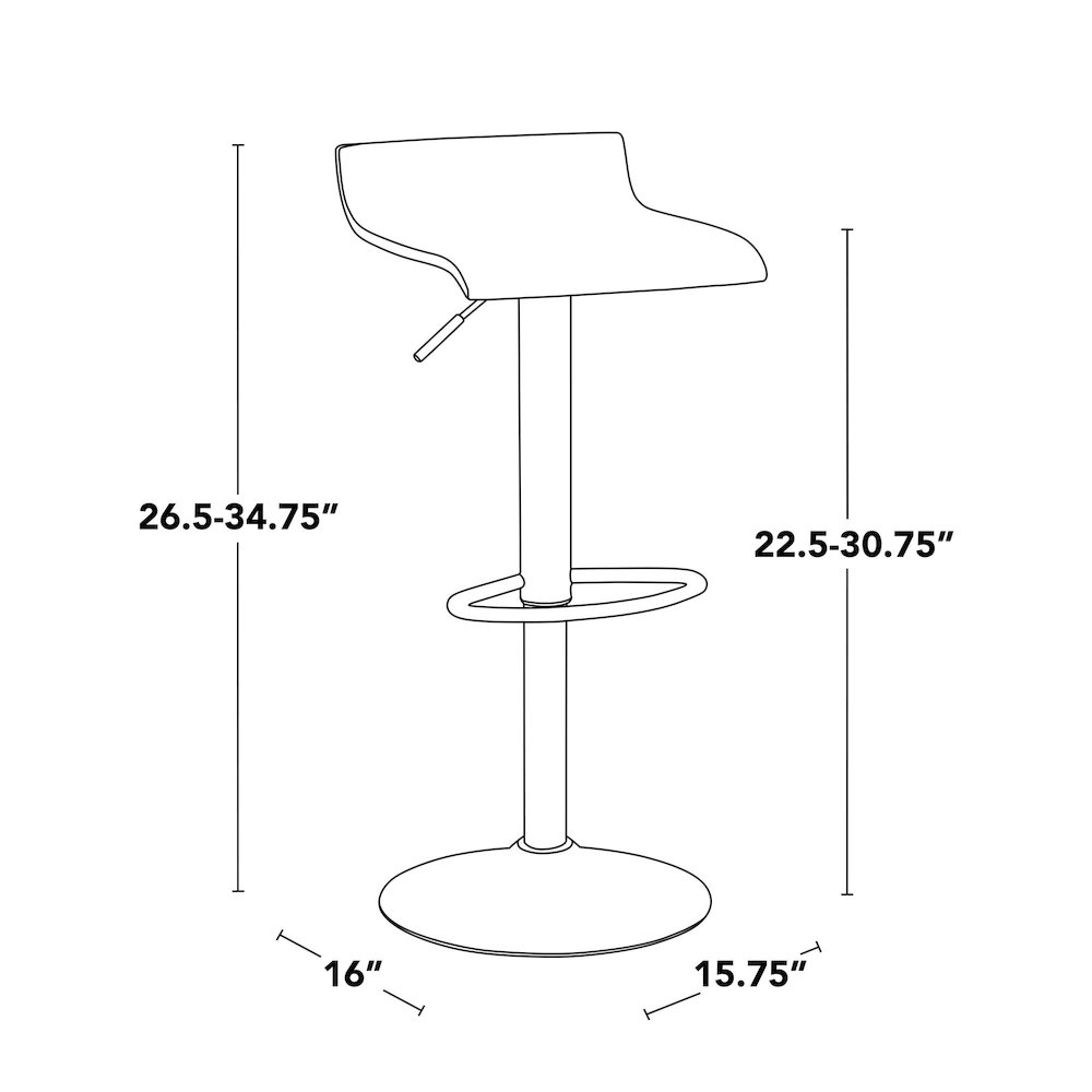 Ale Adjustable Barstool - Set of 3. Picture 11