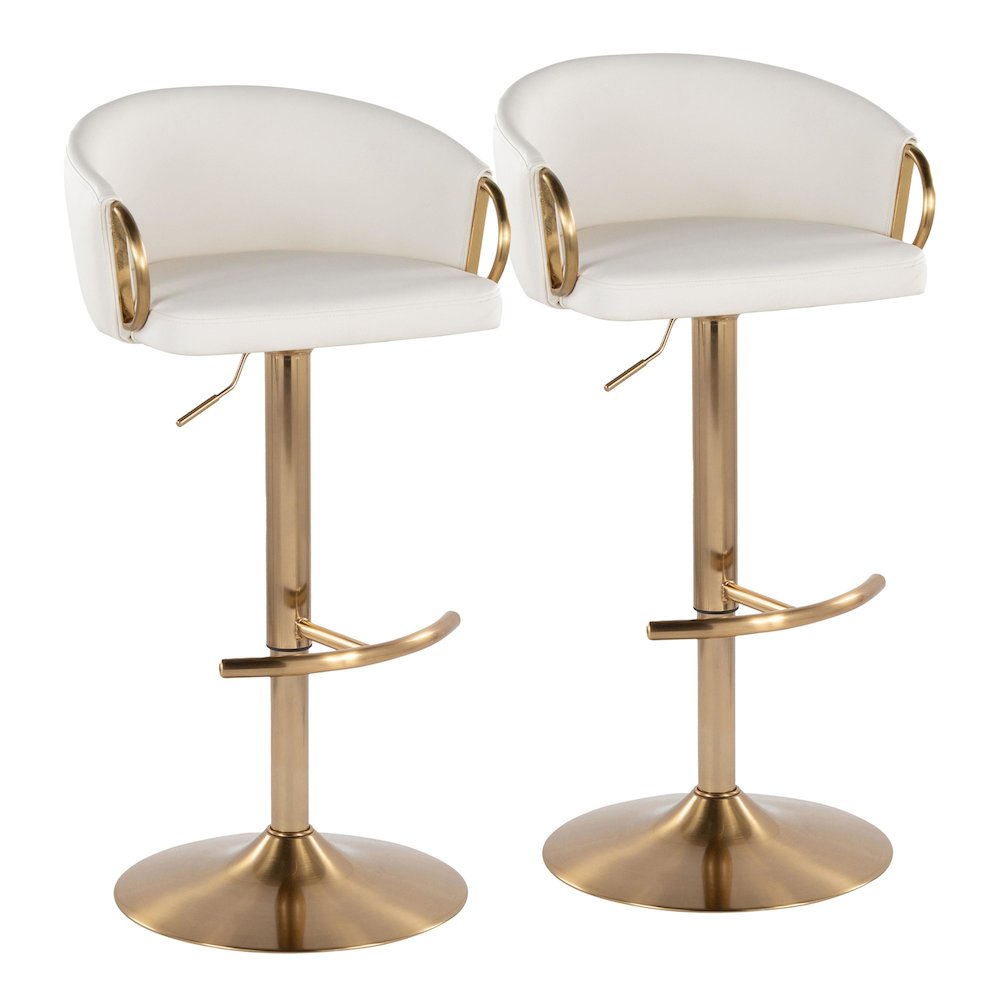 Claire Adjustable Barstool - Set of 2. Picture 1