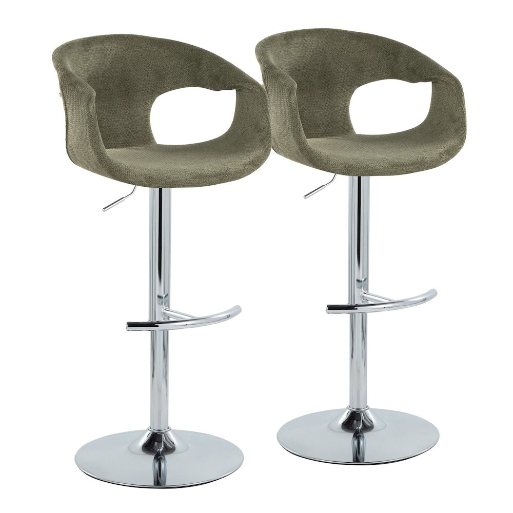 Curva Adjustable Barstool - Set of 2. Picture 1