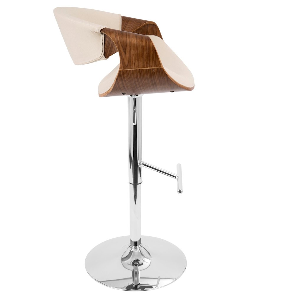 Curvo Adjustable Barstool - Set of 3. Picture 3
