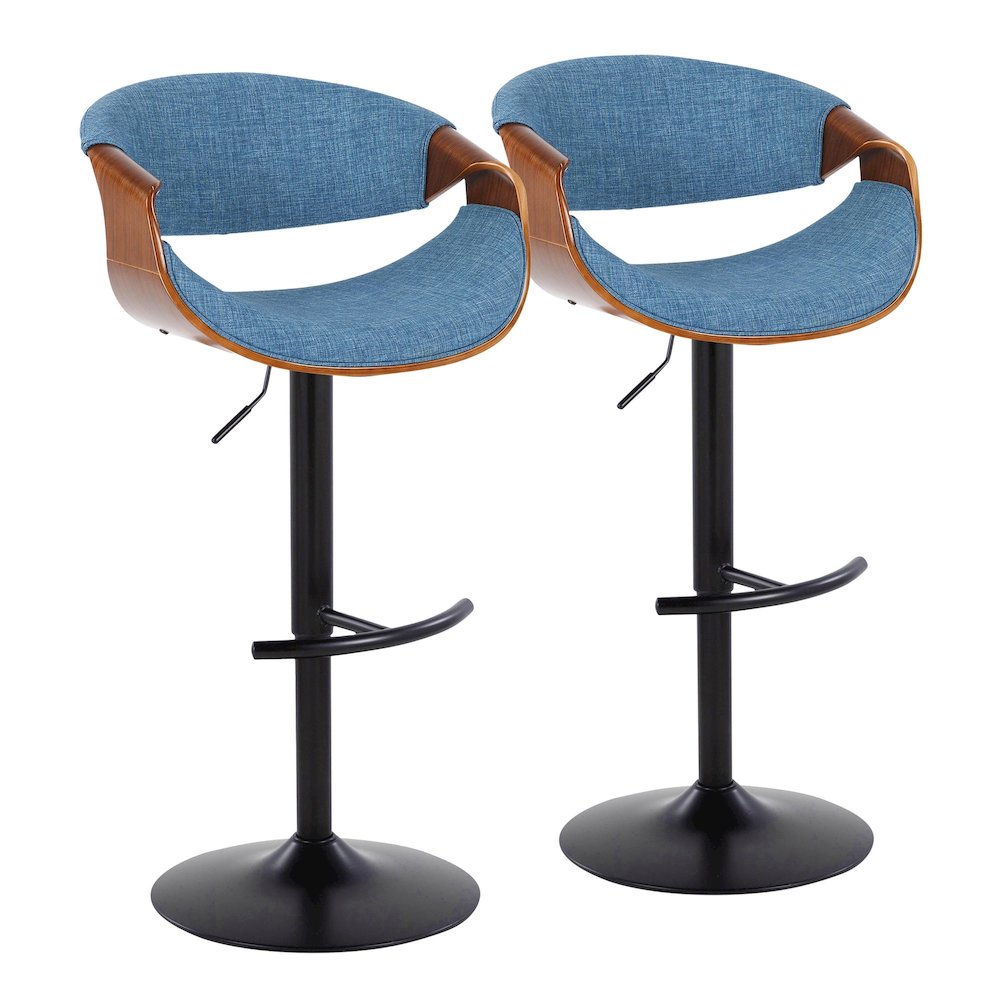 Curvo Adjustable Barstool - Set of 2. Picture 1