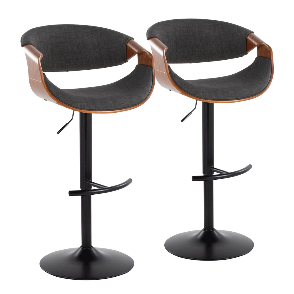 Curvo Adjustable Barstool - Set of 2. Picture 1