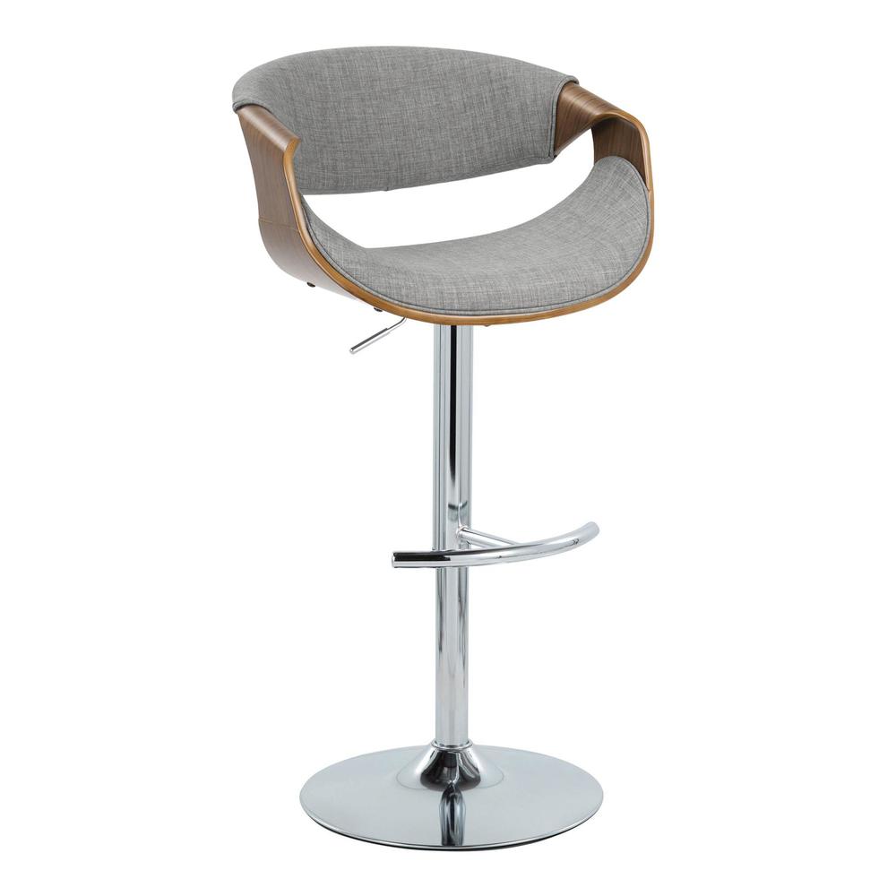 Brown Curvo Adjustable Barstool - Set of 2. Picture 2