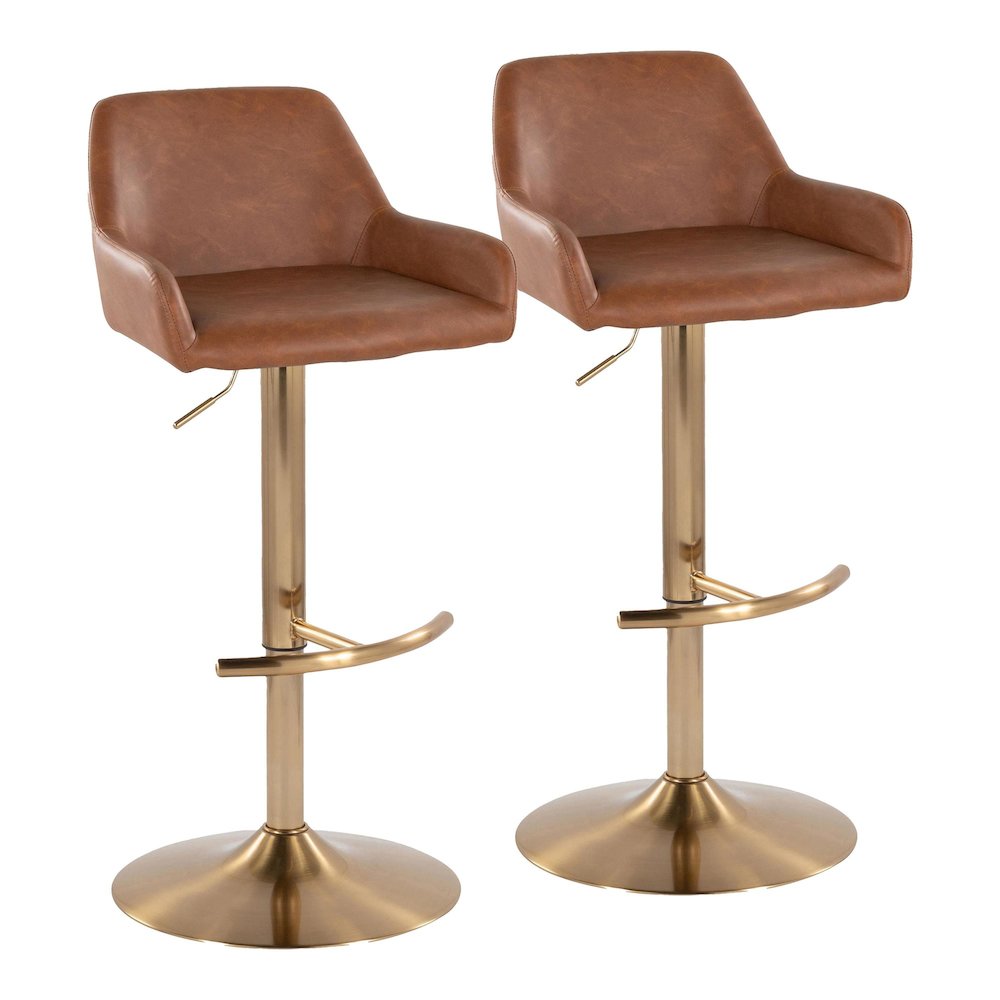 Daniella Adjustable Barstool - Set of 2. Picture 1