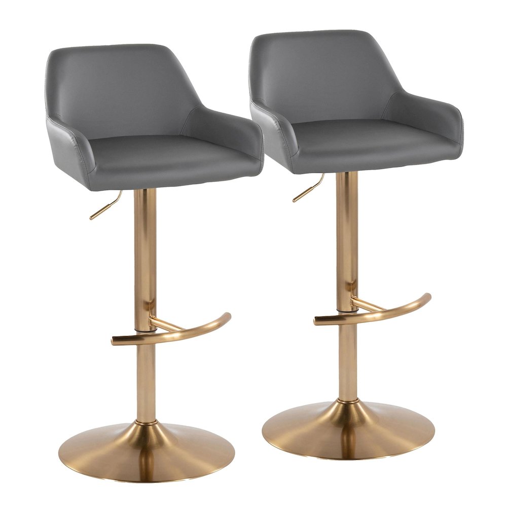 Daniella Adjustable Barstool - Set of 2. Picture 1