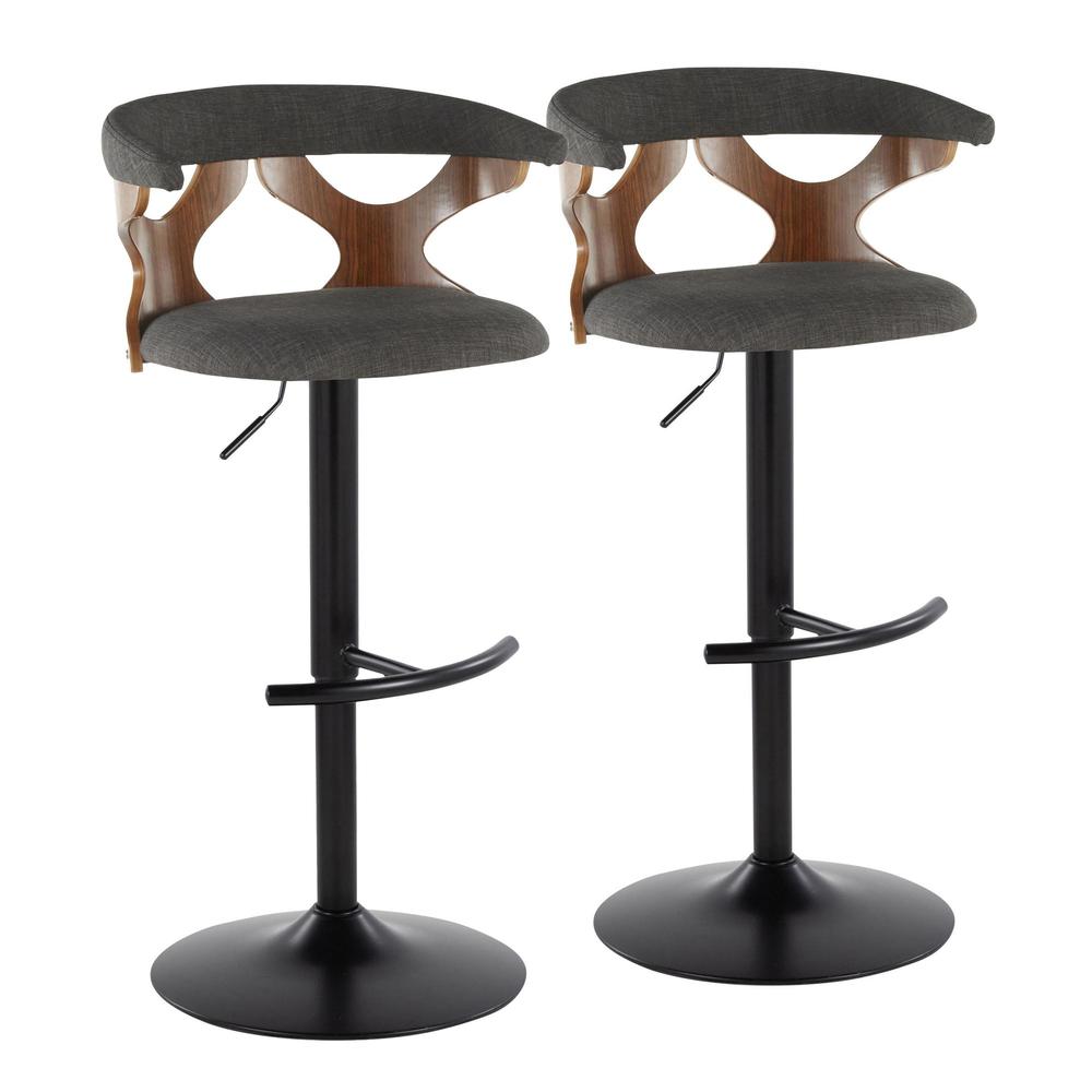 Grey Gardenia Adjustable Barstool - Set of 2. Picture 1